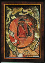 Jadwiga Maziarska – bez tytułu – olej, wosk, płótno, 66 x 43 cm, 1996