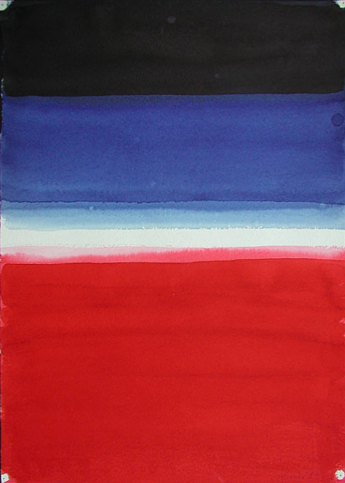 Stefan Gierowski – Bez tytułu – akwarela, papier, 55,5 x 37 cm, 1994