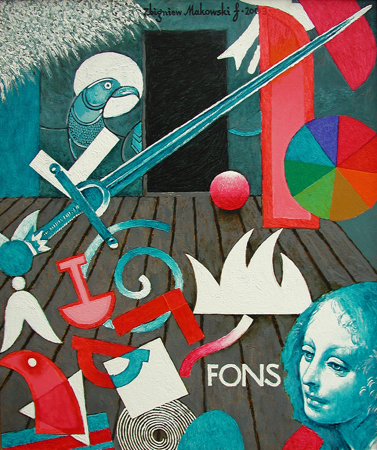 Zbigniew Makowski – Fons – akryl, płótno, 73 x 60 cm, 2003