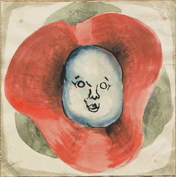 Andrzej Wróblewski – Untitled (binomen: Inflorescences) – gouache, paper, 22.3 x 22.4 cm, 1948