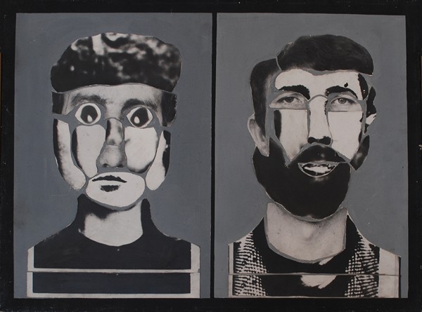 Danuta Urbanowicz – Identyfikacje – Portrety składany – kolaż, 45 x 60 cm, 1972