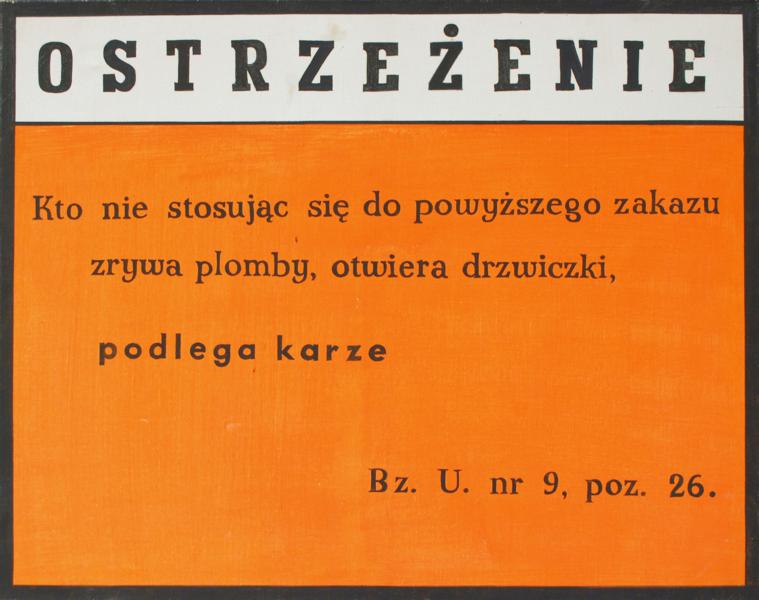 Danuta Urbanowicz – Ostrzeżenie – tempera, płótno, 73 x 92 cm, 1972