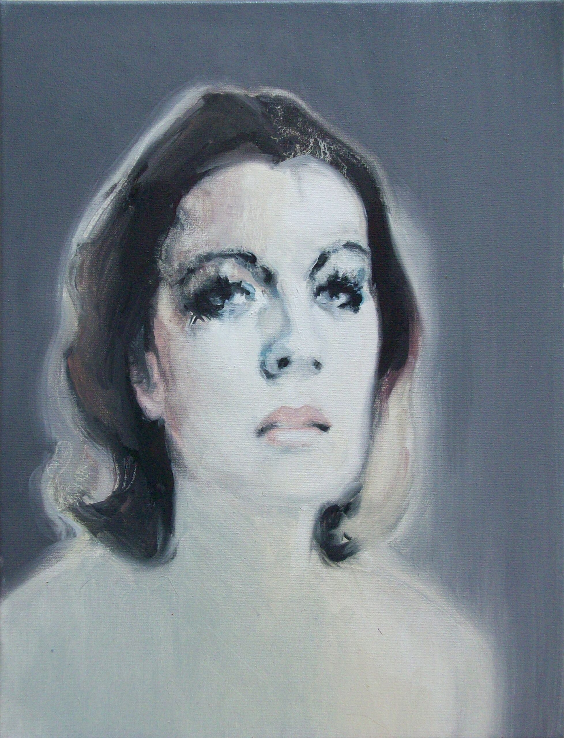 Łukasz Stokłosa – Romy Schneider – olej, płótno, 40 x 30 cm, 2010