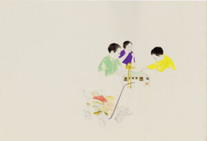 Monika Szwed – Bez tytułu, z cyklu „Innocent Homes” – pastel olejny, papier, 50 x 70 cm, 2006