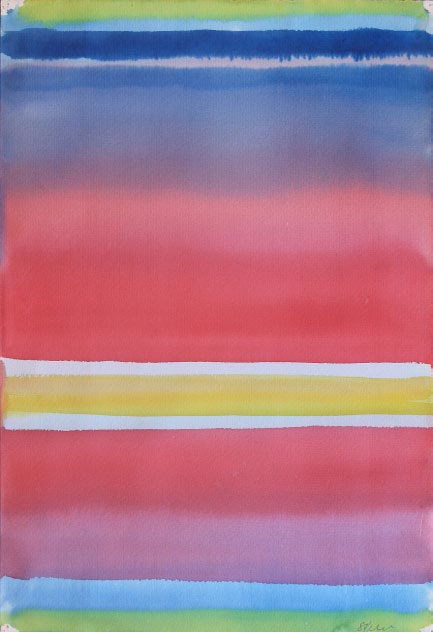Stefan Gierowski – Bez tytułu – akwarela, papier, 55,6 x 38 cm, 1994