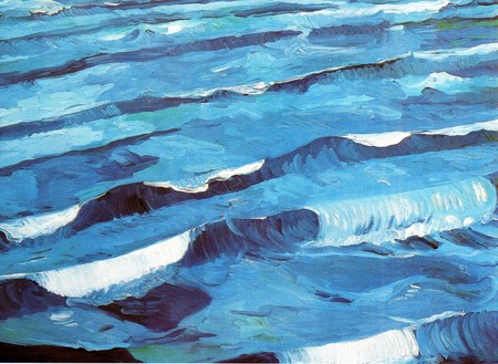 Edward Dwurnik – Błękitne – olej, płótno, 150 x 210 cm, 1992