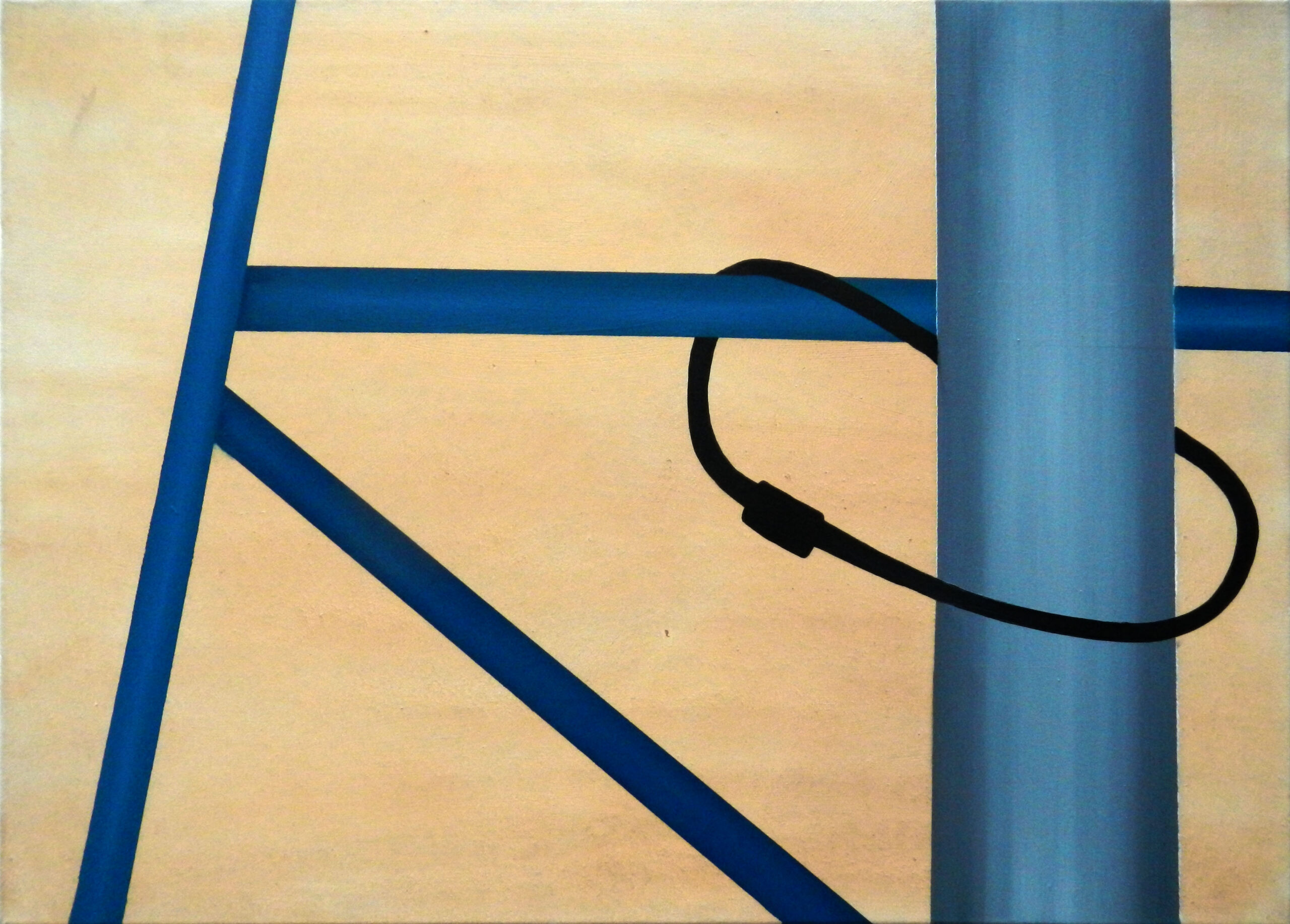 Tomasz Kręcicki – Rower – tempera, olej, płótno, 50 x 70 cm, 2015
