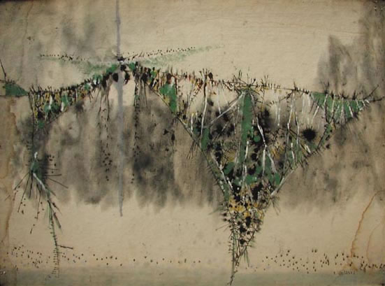 Rajmund Ziemski – bez tytułu – gwasz, papier, 70 x 96 cm, 20 III 1960