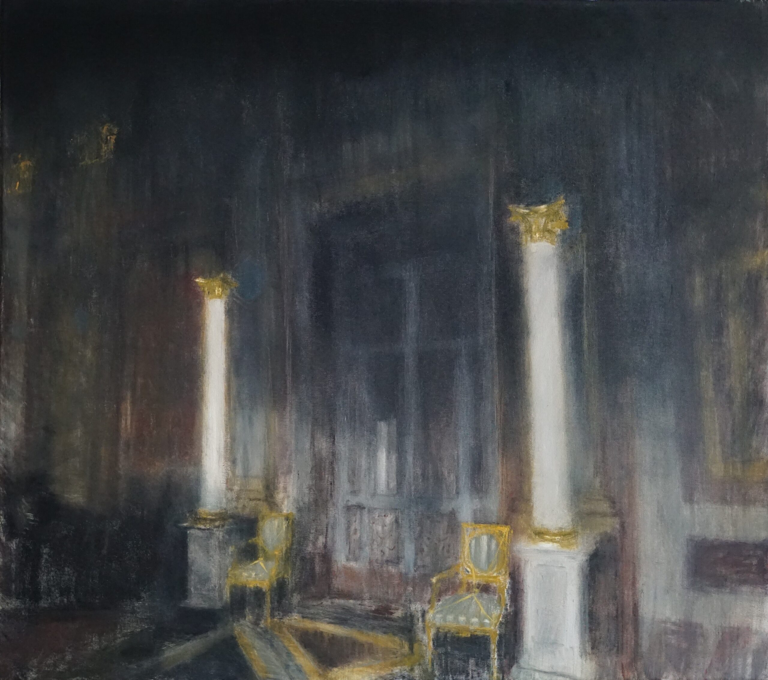 Łukasz Stokłosa – Villa Borghese – olej, płótno, 80 x 90 cm, 2022