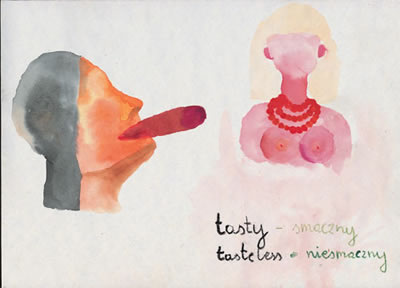 Basia Bańda – Tasty – akwarela, papier, 17,5 x 24,5 cm, 2006