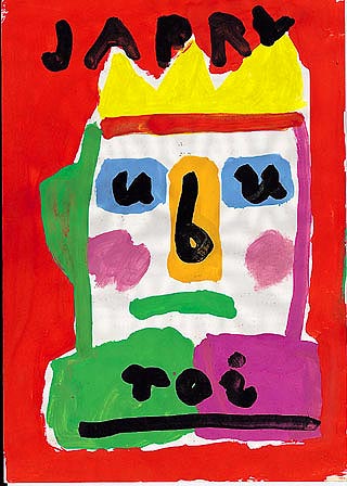 Jan Młodożeniec – Ubu Król – gwasz, papier, 30 x 21 cm, lata 90