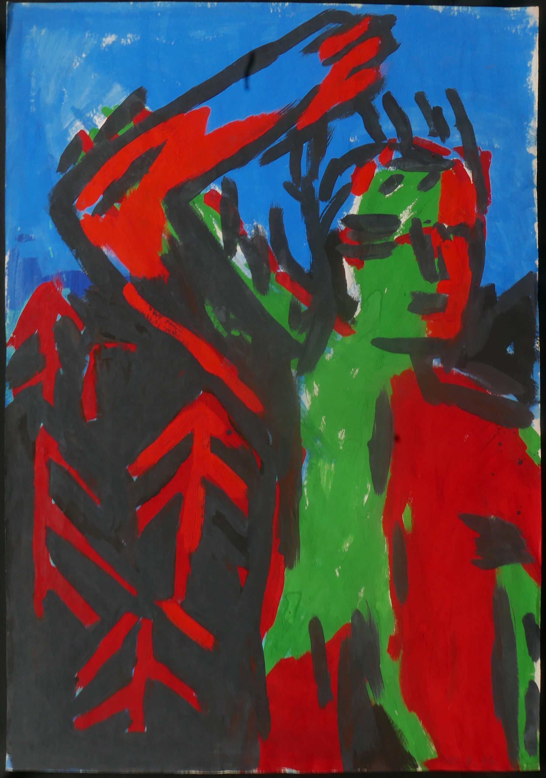 Zdzisław Nitka – Bez tytułu – gwasz, papier, 103 x 70 cm, 1988