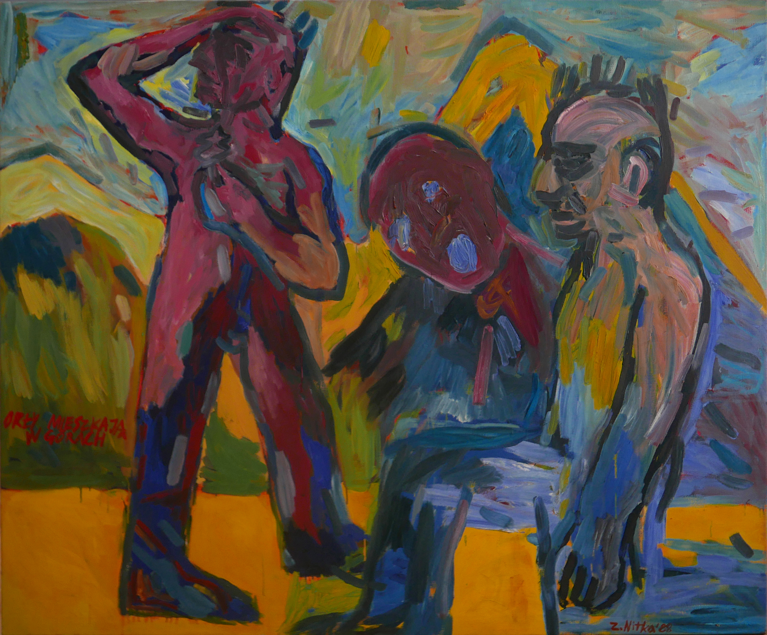 Zdzisław Nitka – Orły mieszkają w górach – olej, płótno, 130 x 158 cm, 1988